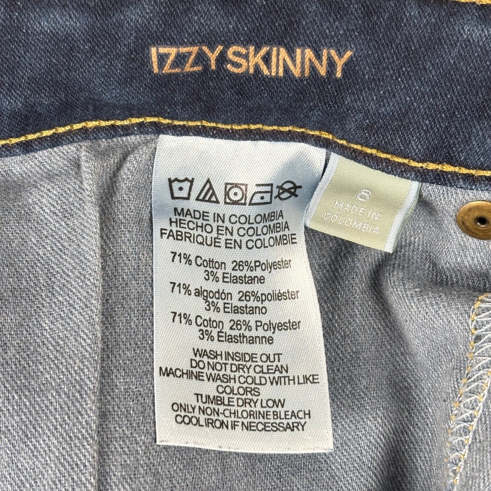 Michael Kors Izzy Skinny Jeans Womens 8 Dark Wash Stretch Denim Mid Rise - Picture 6 of 10